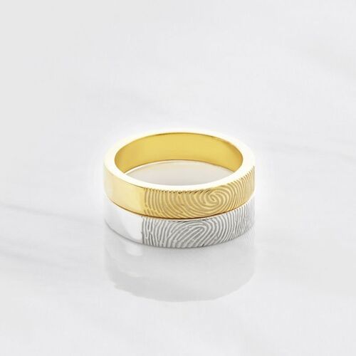 Fedine con Impronta Digitale Anello Personalizzato