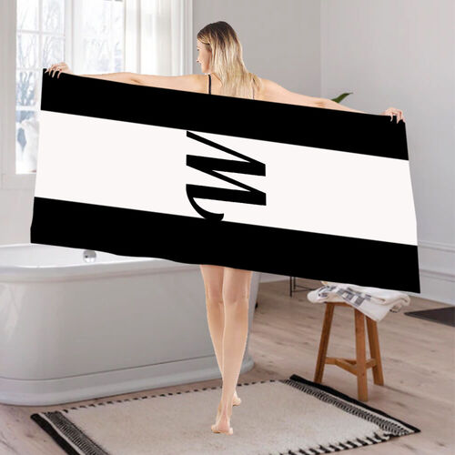Custom Oversized Letter Bath Towel Creative Gift for Friends
