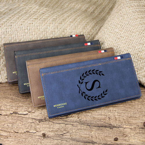 Personalized Long Wallets for Men Custom Initials Photo for Him
