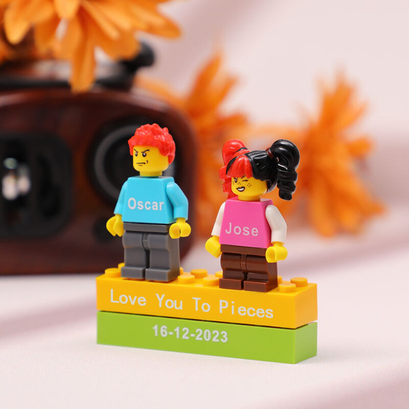 Personalized Building Block Minifigures Fun Gifts For Couples