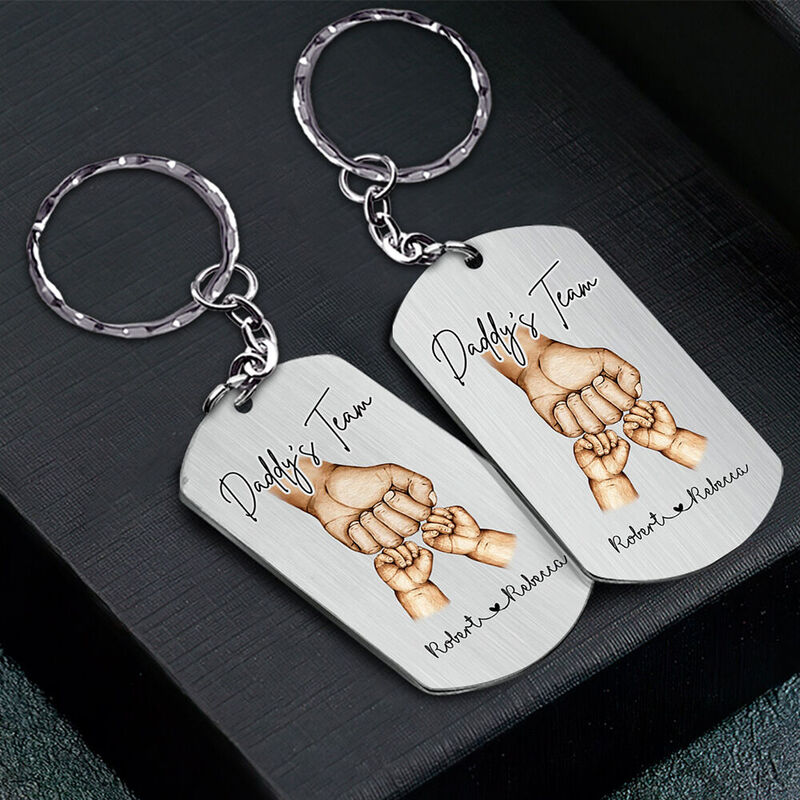 Personalizowany brelok z pięścią Gorący prezent dla drużyny taty