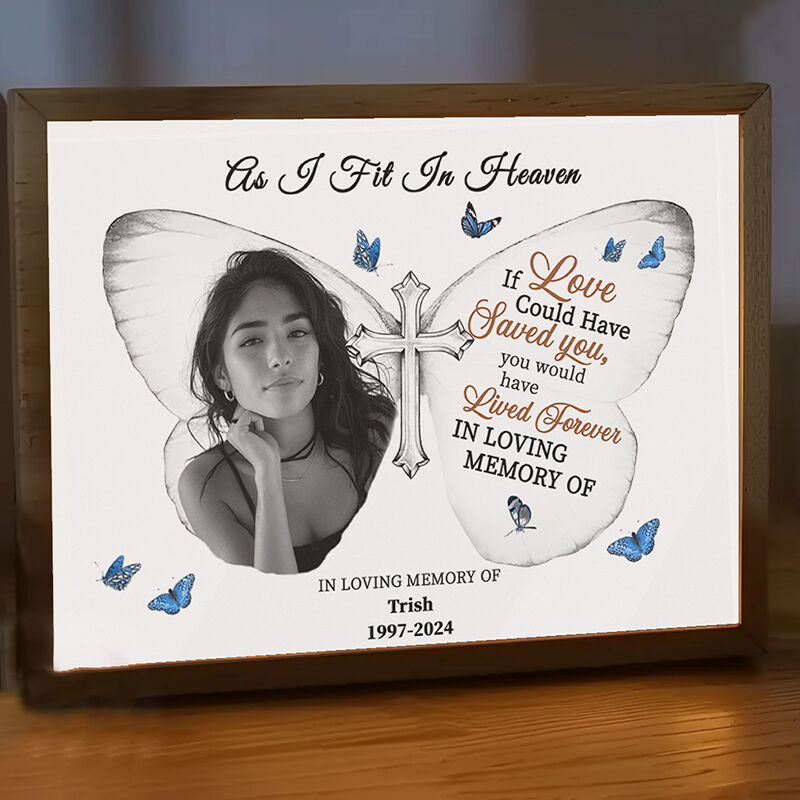 Personalized Picture Frame Lamp Precious Gift for Your Love