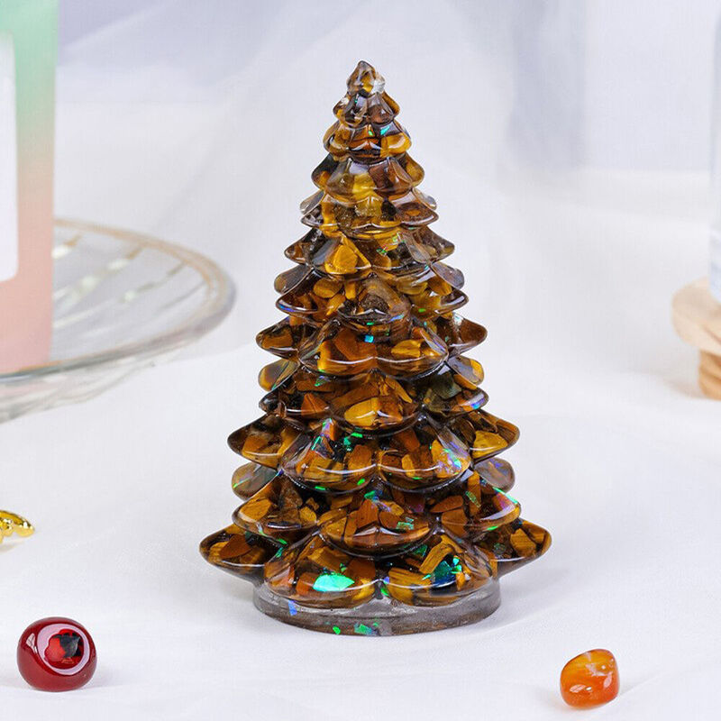 Mini Kristallen Kerstboom Geluksboom Druipende Lijm Grind Kerstboom voor Kerstmis