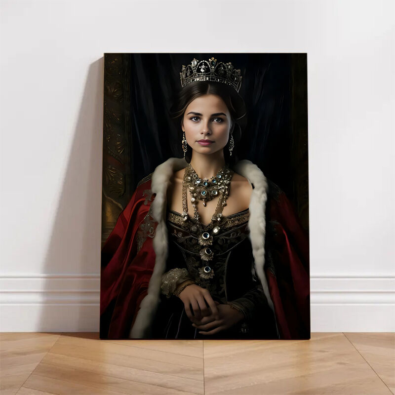 Personalized Queen Portraits with Custom Face Swap Amazing Gift for Dear Mother
