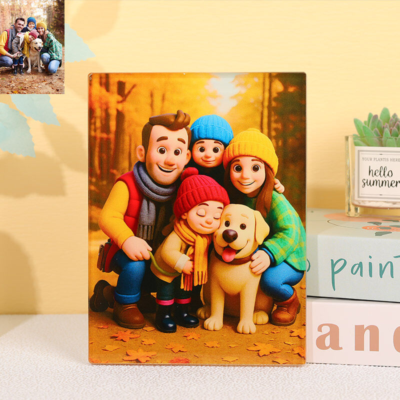 Personalized Cartoon Style Photo Acrylic Ornaments Home Decoration