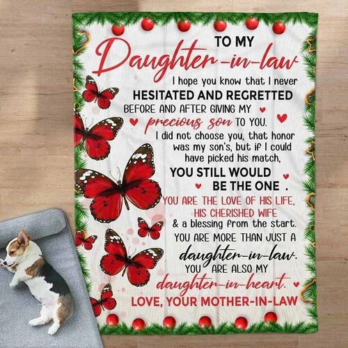 "That Honor is My Daughter's"Family Throw Love Letter Blanket For Daughter from Mom