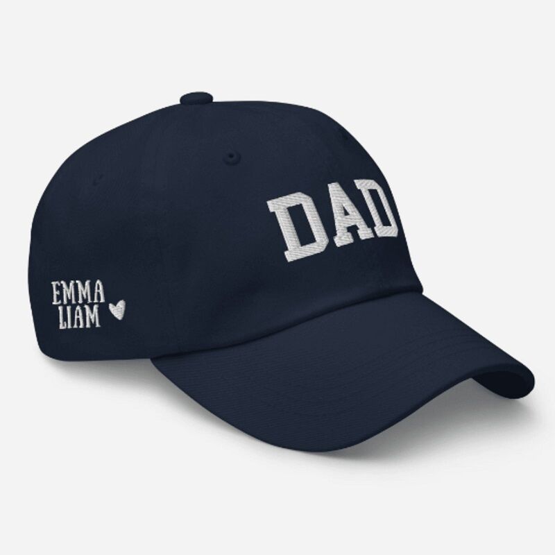 Personalisierte Kappe Individuell bestickt Papa mit Namen der Kinder Perfektes Geschenk zum Vatertag