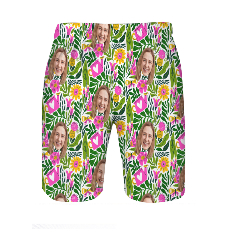 Personalized Picture Men's Beach Shorts Attractive Present for Family