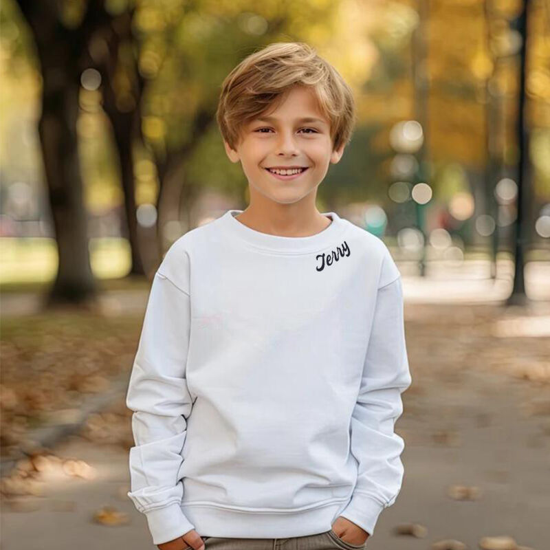 Personalized Kids Embroidered Sweatshirts Customized Name Gifts For Children