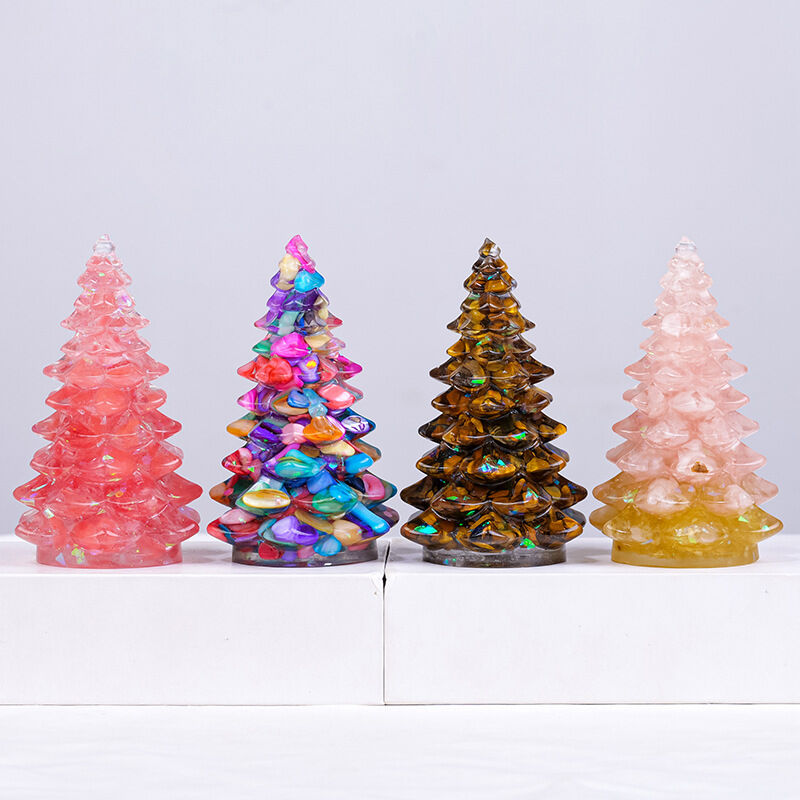 Mini Kristallen Kerstboom Geluksboom Druipende Lijm Grind Kerstboom voor Kerstmis