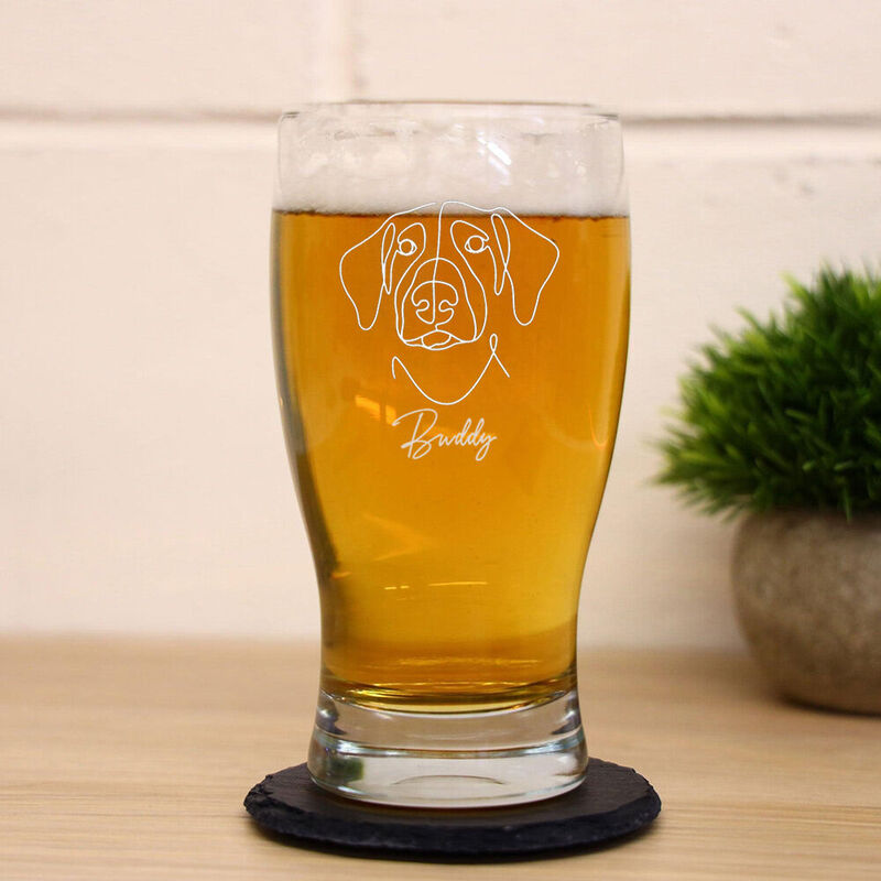 Personalisiertes Bierglas mit individuellem Namen Kreatives Geschenk für Tierliebhaber