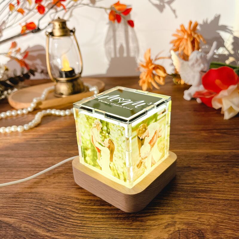 Personalisierte Name Acryl Würfellampe Bestes Geschenk für Mama