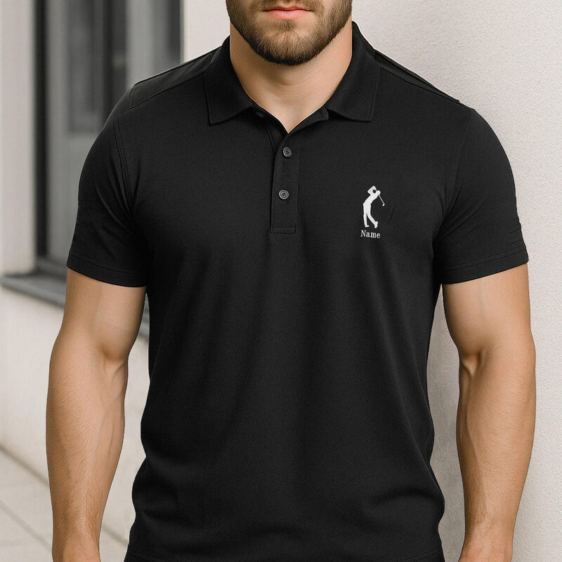 Personalized Name Embroidered Polo Shirt Funny Gift for Friends