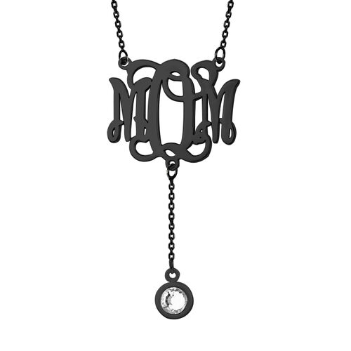 "Sich Merken" Personalisierte Monagramm Halskette Mit Geburtsstein