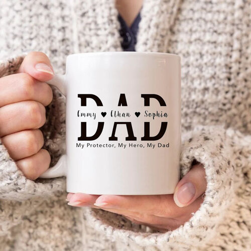 Taza personalizada con el nombre de papá regalo para día del padre