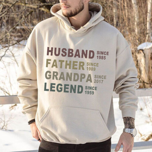 Personalized Hoodie with Custom Text Unique Father's Day Gift