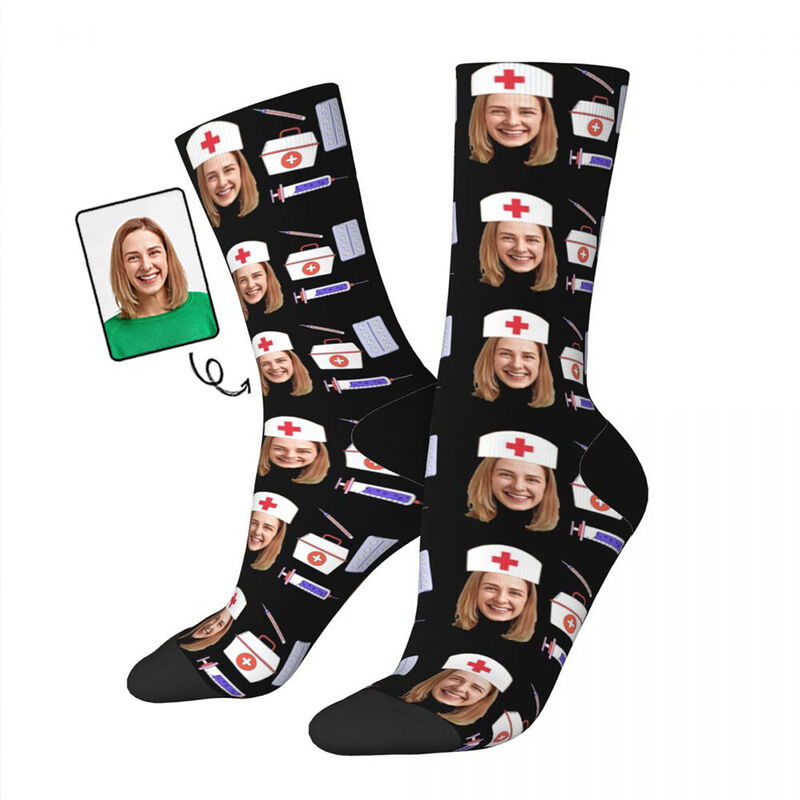 Personalized Face Socks Funny Nurse Socks as a Gift for Nurses