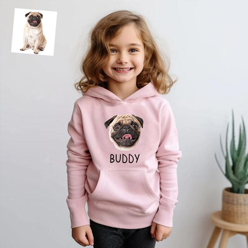 Sweat à capuche personnalisé pour enfants Nom et photo personnalisés Cadeau spécial pour enfants