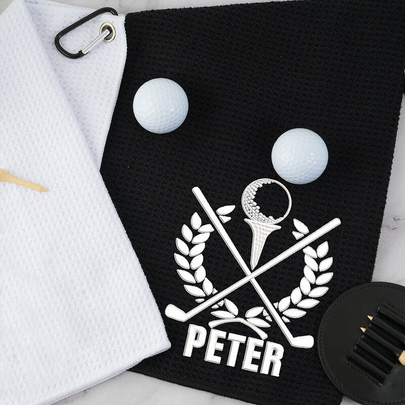 Customized Golf Towel Add Name Golf Club Towel Birthday Gift for Golfer