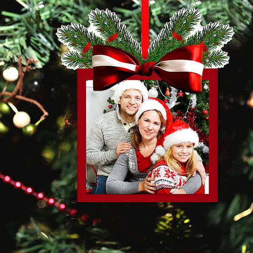 Personalized Christmas Ornament Family Picture Frame Ornament for Christmas Tree