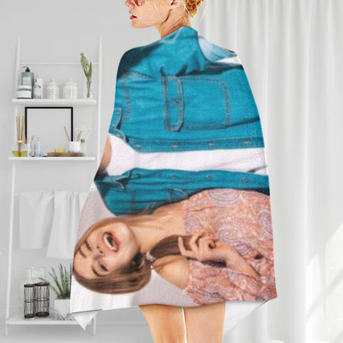 Personalized Picture Bath Towel Great Present for Couples