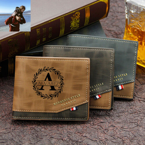 Personalized Men's Wallet Custom Name Father's Day Gift