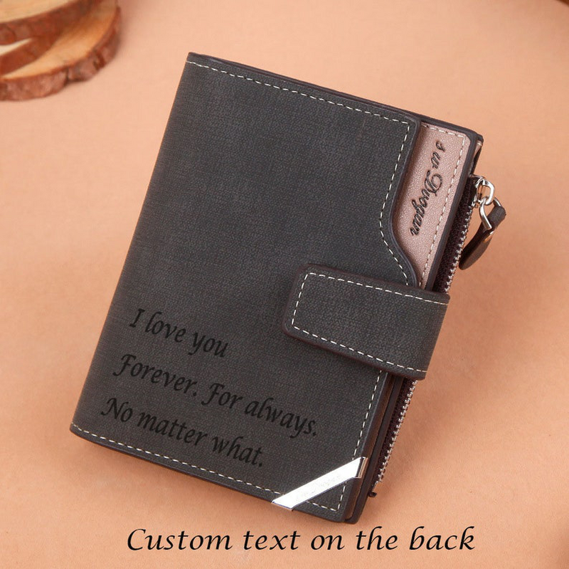 Engraved Photo Purse Simple Gift for Husband and Dad