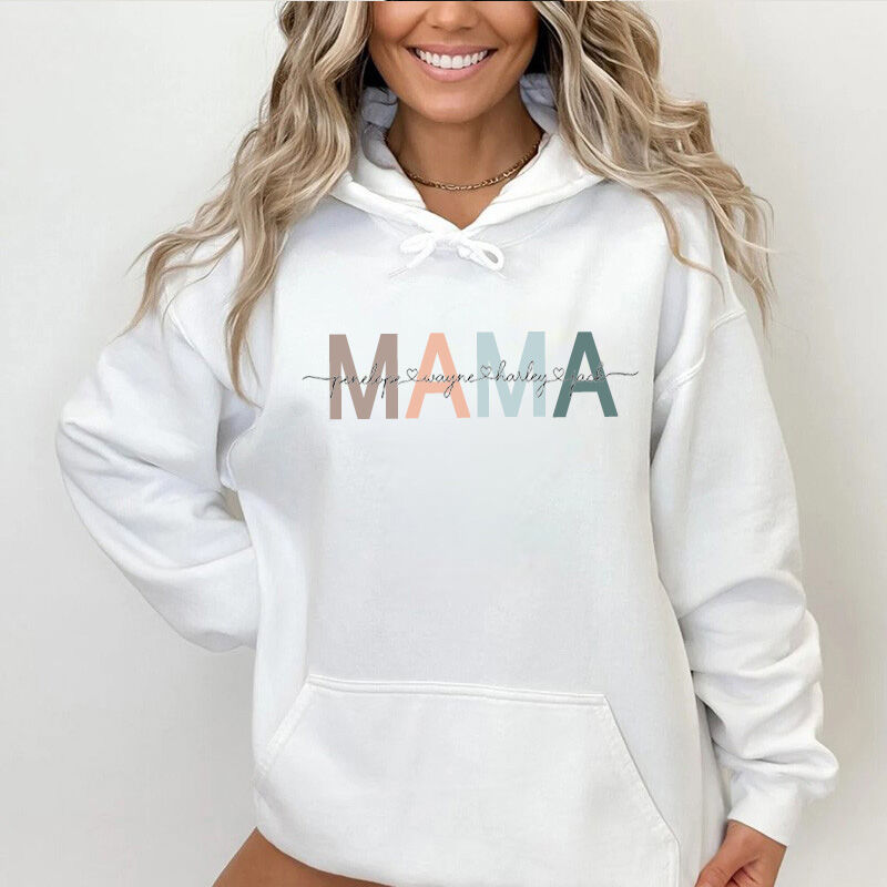 Personalized Hoodie Mama with Custom Name for Mother's Day