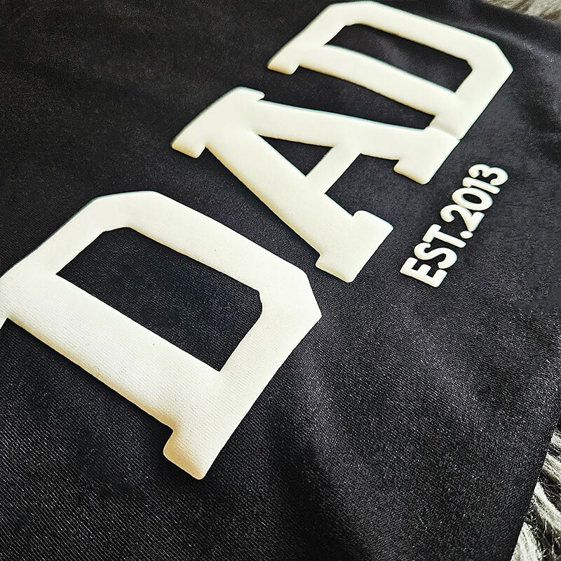 Personalized Hoodie Dad with Custom Name Puff Print Design Creative Father's Day Gift for Dear Papa
