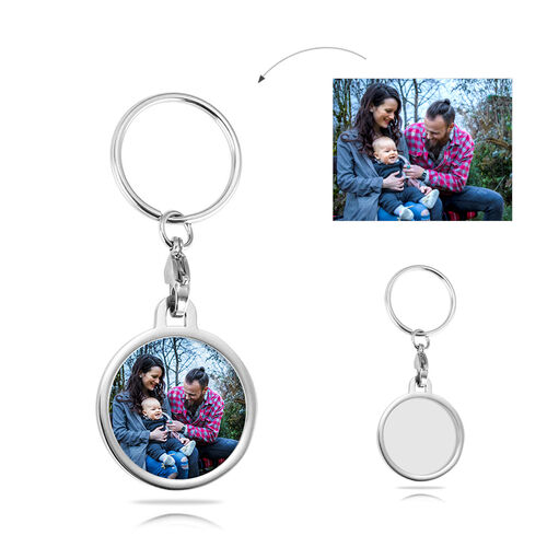 "Dear Family" Custom Photo Key Chain
