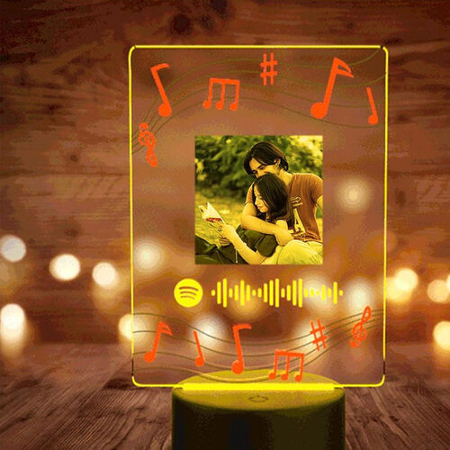 Custom Spotify Plaque Song and Photo Lamp For Couple With 7 Colors