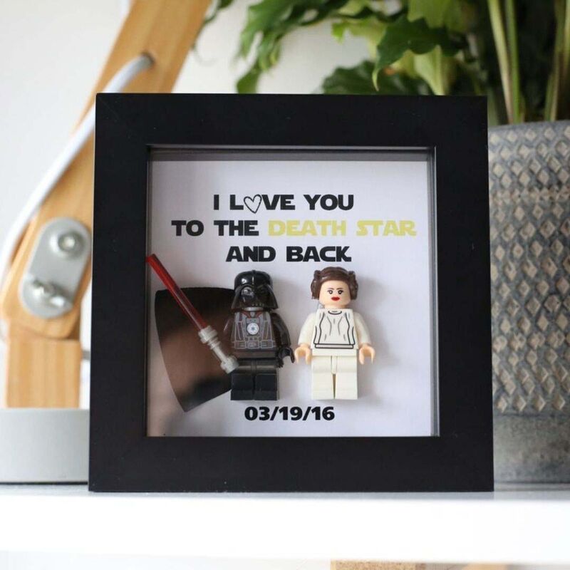 "I Love You to The Death Star And Back" Inspired Frame
