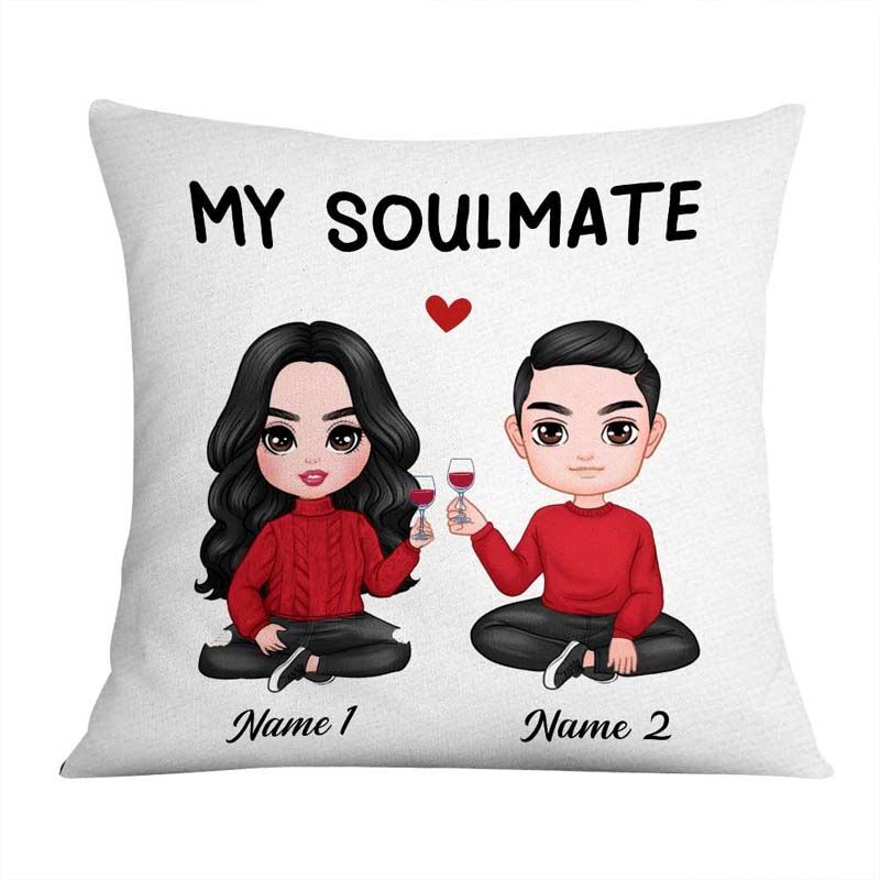 "My Soulmate" Personalized Couple Pillow