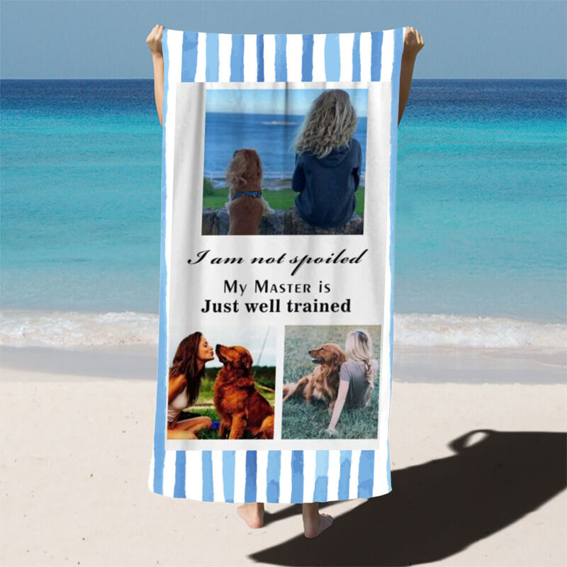 Personalized Picture Bath Towel Memorial and Warm Gift for Sister