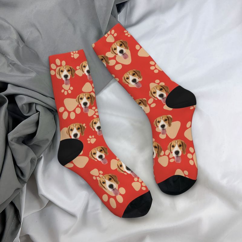 Gepersonaliseerde sokken met 3D digitale print voor hondenpoten
