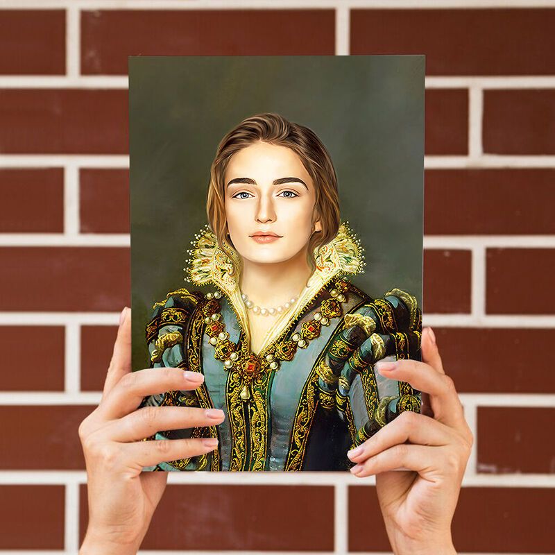 "The Duchess" Personalized Royal Photo Frame Customized Head Photo for Her