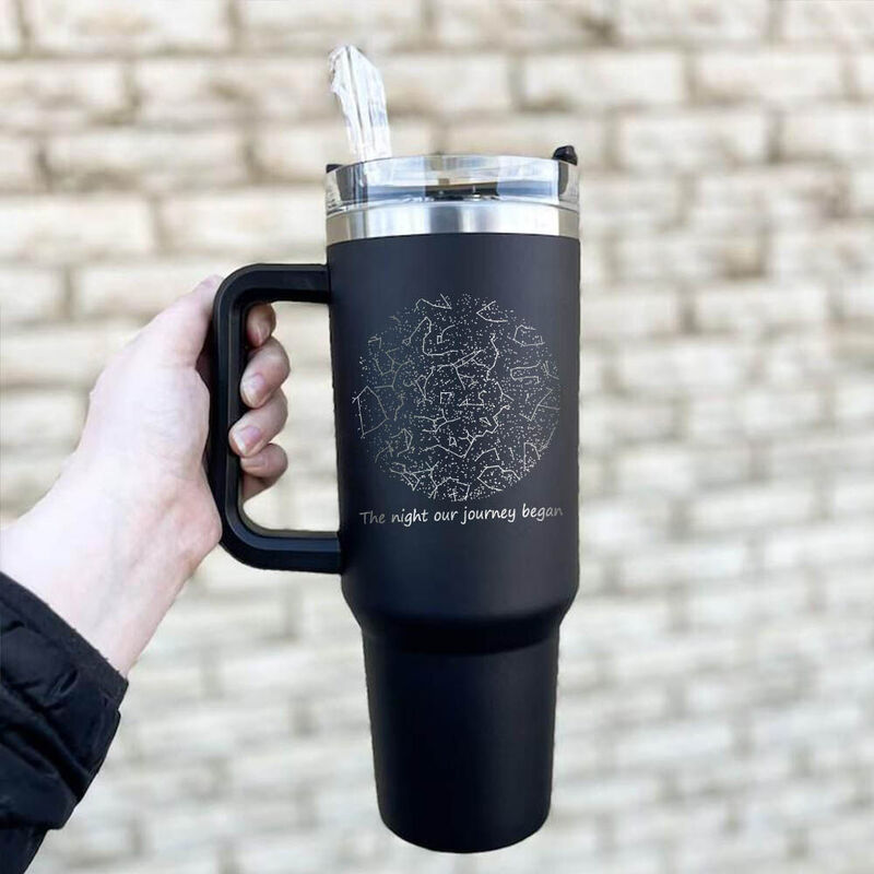 Personlig stjärnkarta tumbler kreativ present för din kärlek