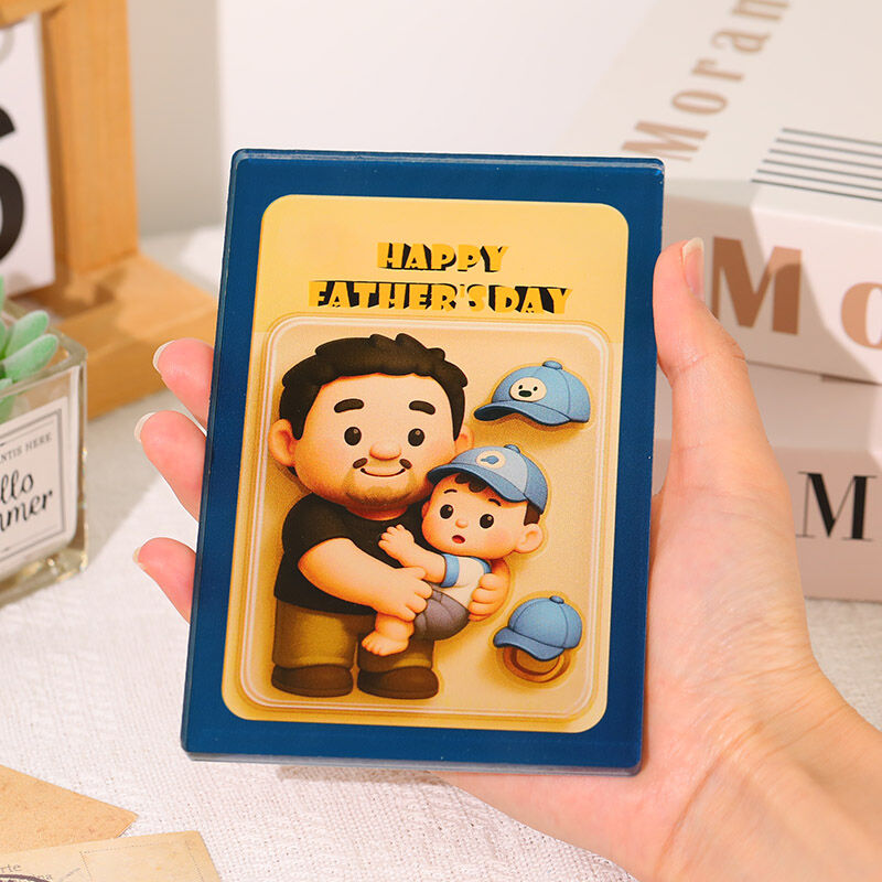 Personalized 3D Cartoon Style Photo Acrylic Plaque Gift for Father