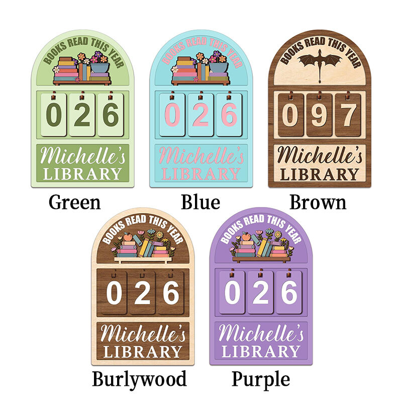 Personalized Name Book Tracker Bookish Decor Perfect Gift for Kids