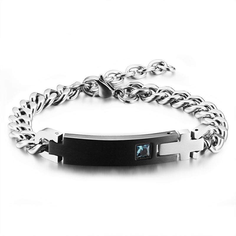 "Together With Him" Personalized Bracelet for Men Stainless Steel