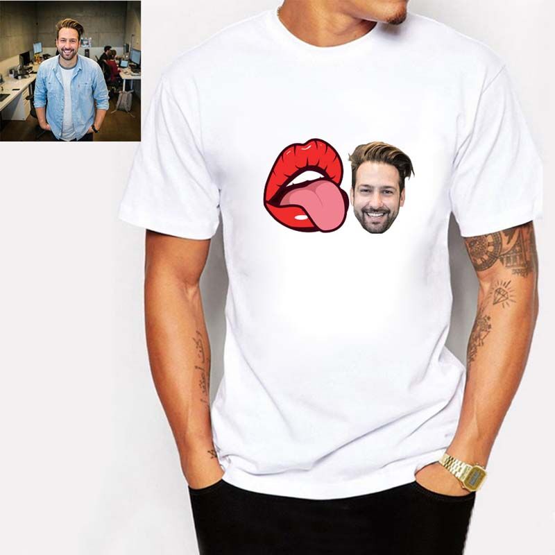 "Funny Kiss" Custom Photo T-Shirt