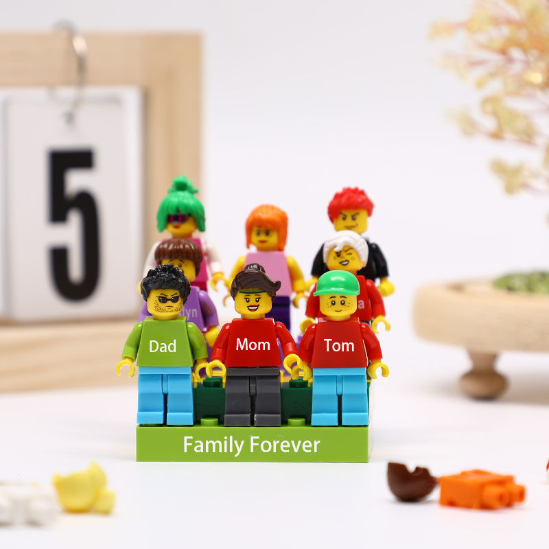 Gepersonaliseerde bouwsteen minifiguren Leuk cadeau voor de familie