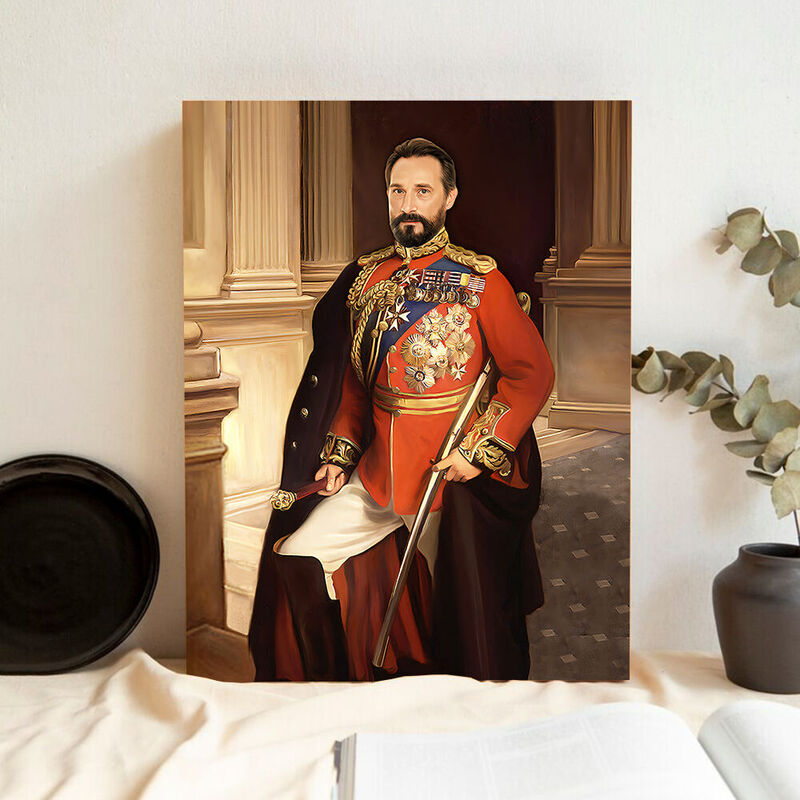 Customized Head Photo Royal Portrait "The King"