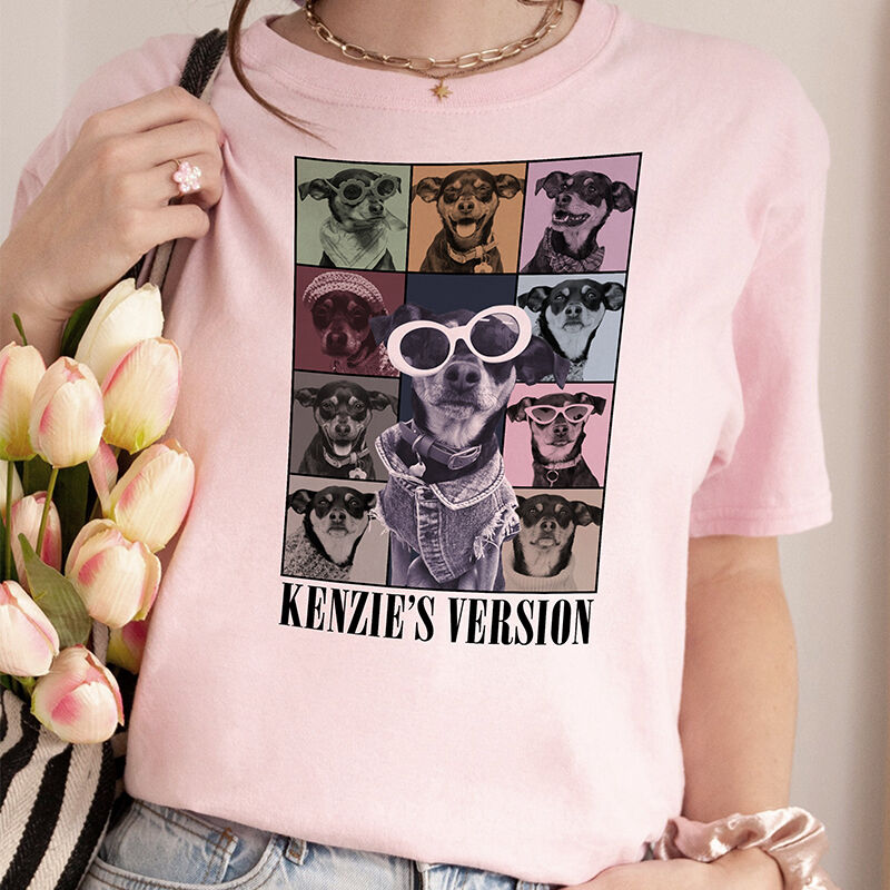 Personalized T-shirt Your Pet's Version with Custom Photos Chic Design Attractive Gift for Pet Lovers