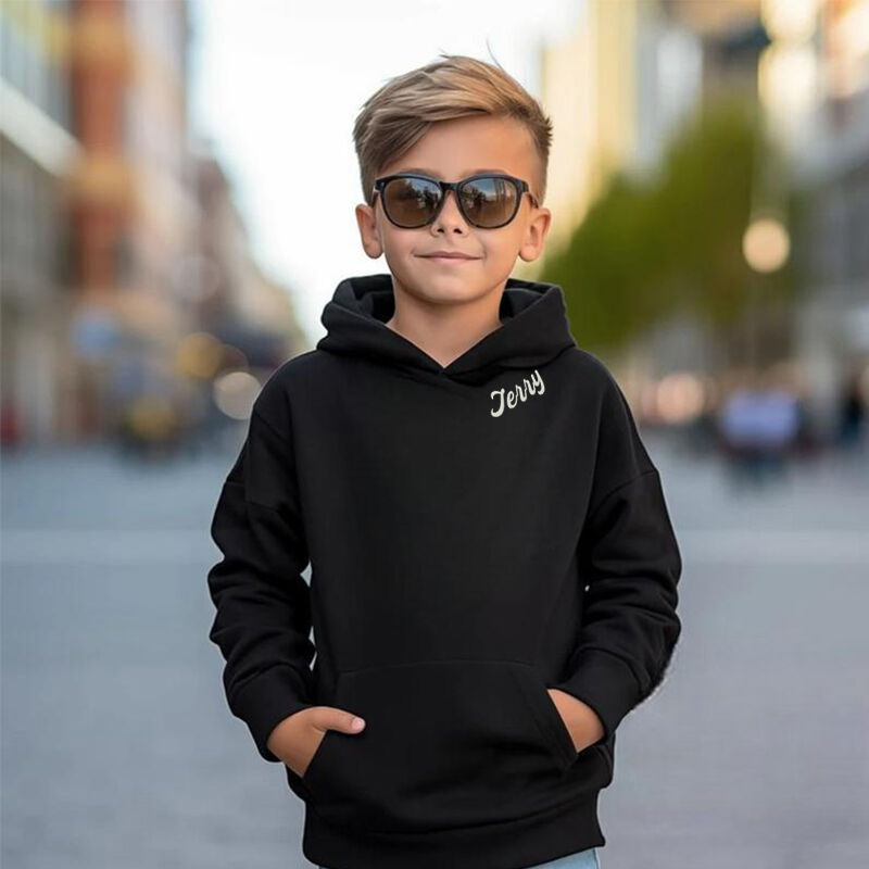 Personalisiertes Kinder-Sweatshirt Individuelles Mondphasenfoto und römische Ziffern Erinnerungsgeschenk für Kinder