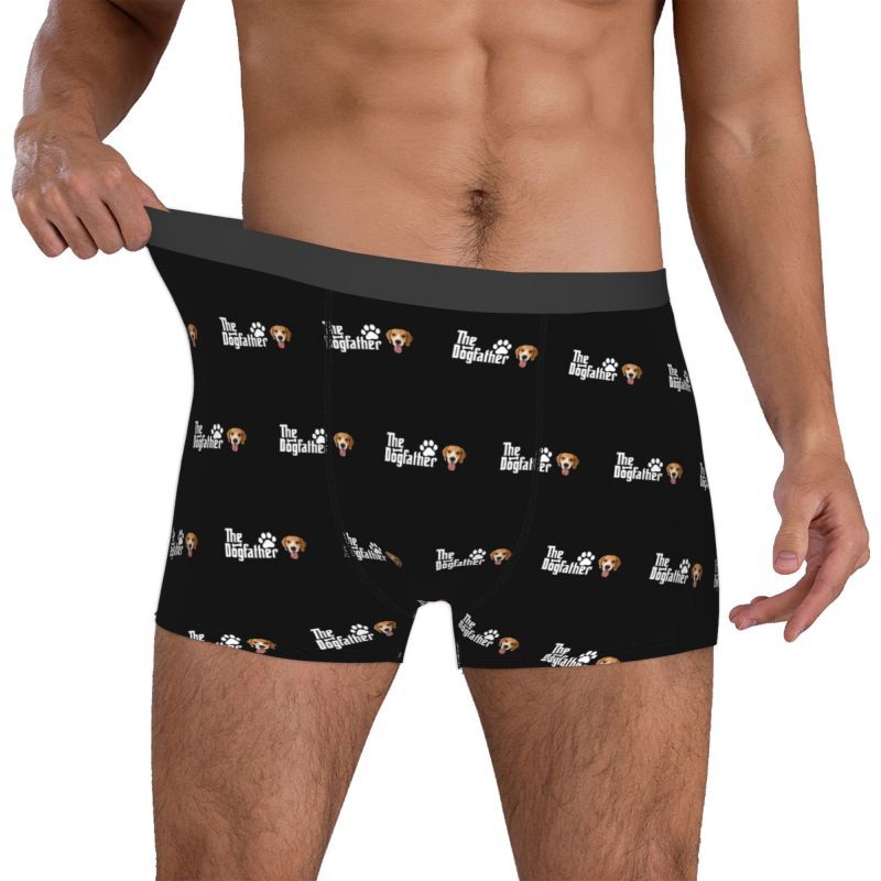 Personalized Photo Men's Underwear Boxer Briefs Lovely Present for Pet Lover "The Dogfather"