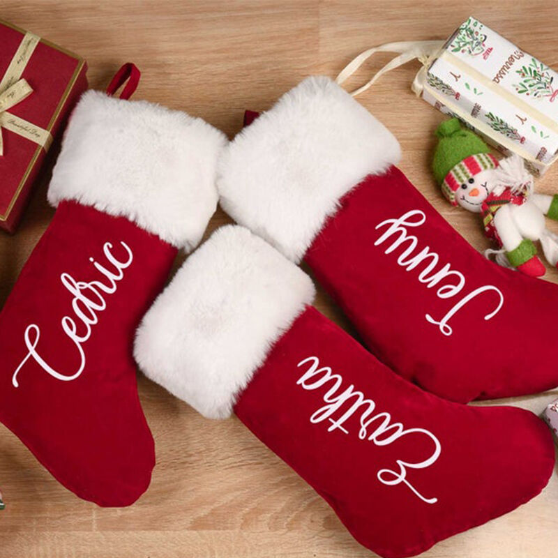 Calcetines navideños personalizados con nombre personalizado, regalos cálidos para amigos