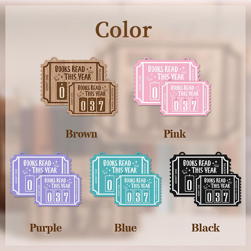 Rastreador de libros con nombre personalizado, decoración de estantería, regalo exquisito para el lector