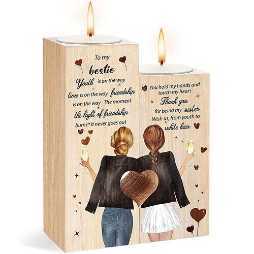 Heart Shaped Candlestick Holders for Bestie