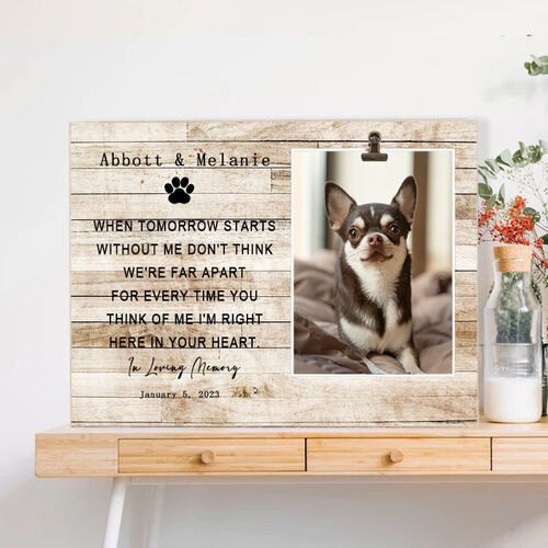 Cornice personalizzata con foto regalo per amanti degli animali domestici